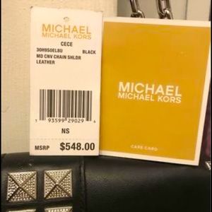 Micheal kors studded crystal leather woman’s purse